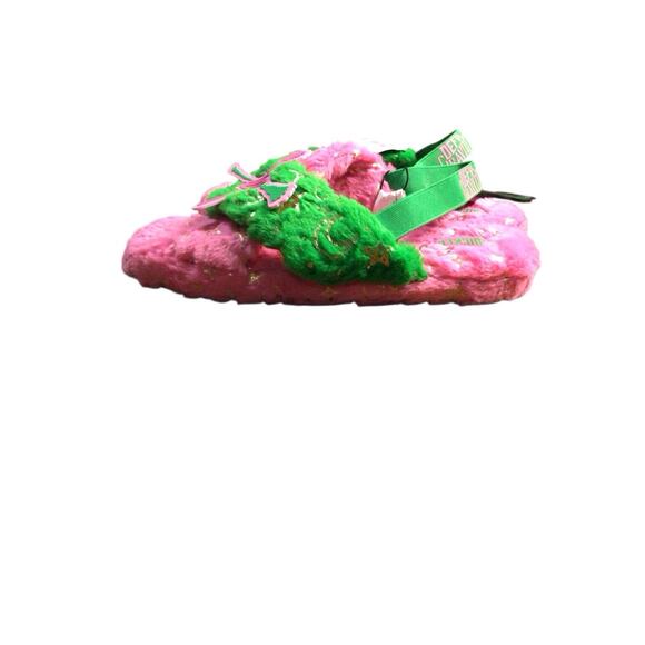 Ground UP Wicked Fuzzy Slippers Pink & Green Adult Size 9/10 NWT Glinda Elphaba - Picture 4 of 6